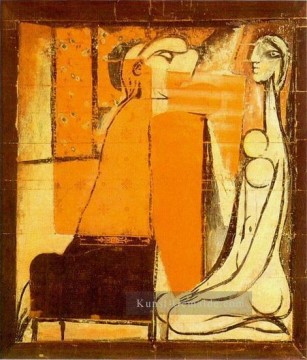 Confidences Deux femmes une Tapisserie 1934 Kubismus gießen Karton Ölgemälde